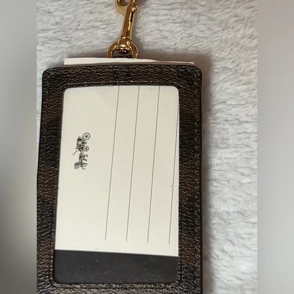 πCoach / Signature Canvas / Black and Brown / ID Lanyard-Card Holder π - Picture 4 of 5